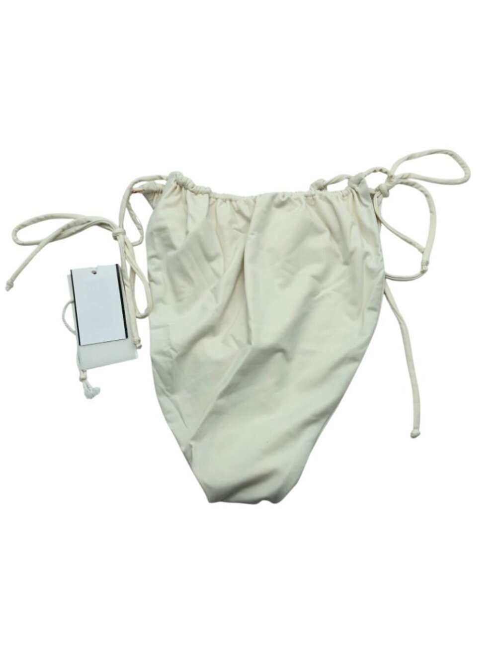 Good American Always Fits Tiny Ties Bikini Bottom Adjustable Ivory 2 US M - Picture 4 of 5